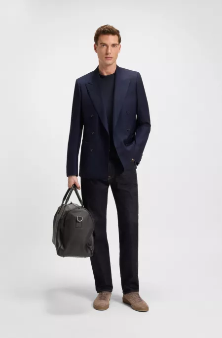 BECKHAM x BOSS holdall in grained leather