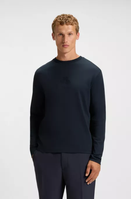 Tonal-artwork T-shirt in interlock cotton