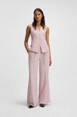 Chaleco ajustable en crep&eacute; el&aacute;stico, Pink