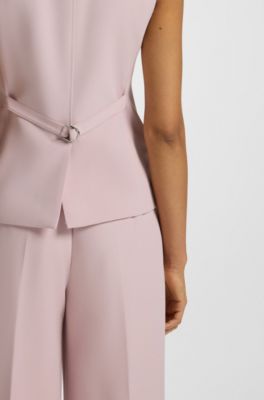 Chaleco ajustable en crep&eacute; el&aacute;stico, Pink