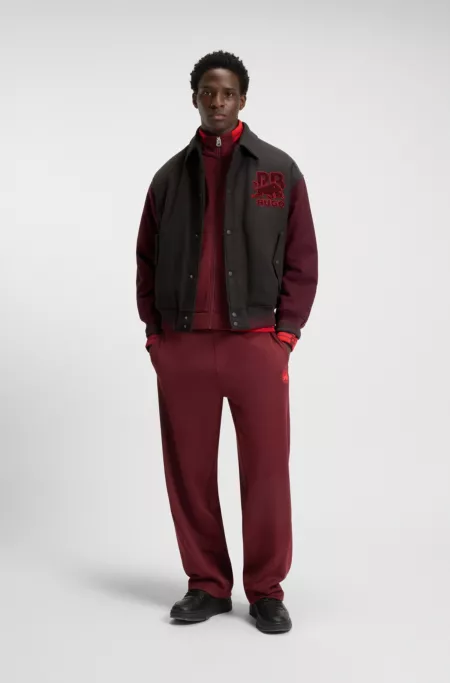 HUGO x RB bomber jacket with bull graphics