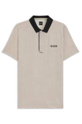 Polo Paddy Actif en jersey stretch &agrave; s&eacute;chage rapide, Beige
