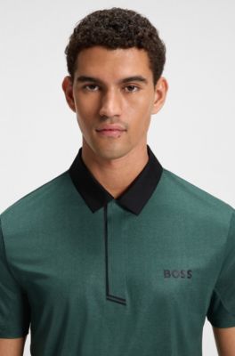 Polo deportivo Paddy en punto el&aacute;stico de secado r&aacute;pido, Cal