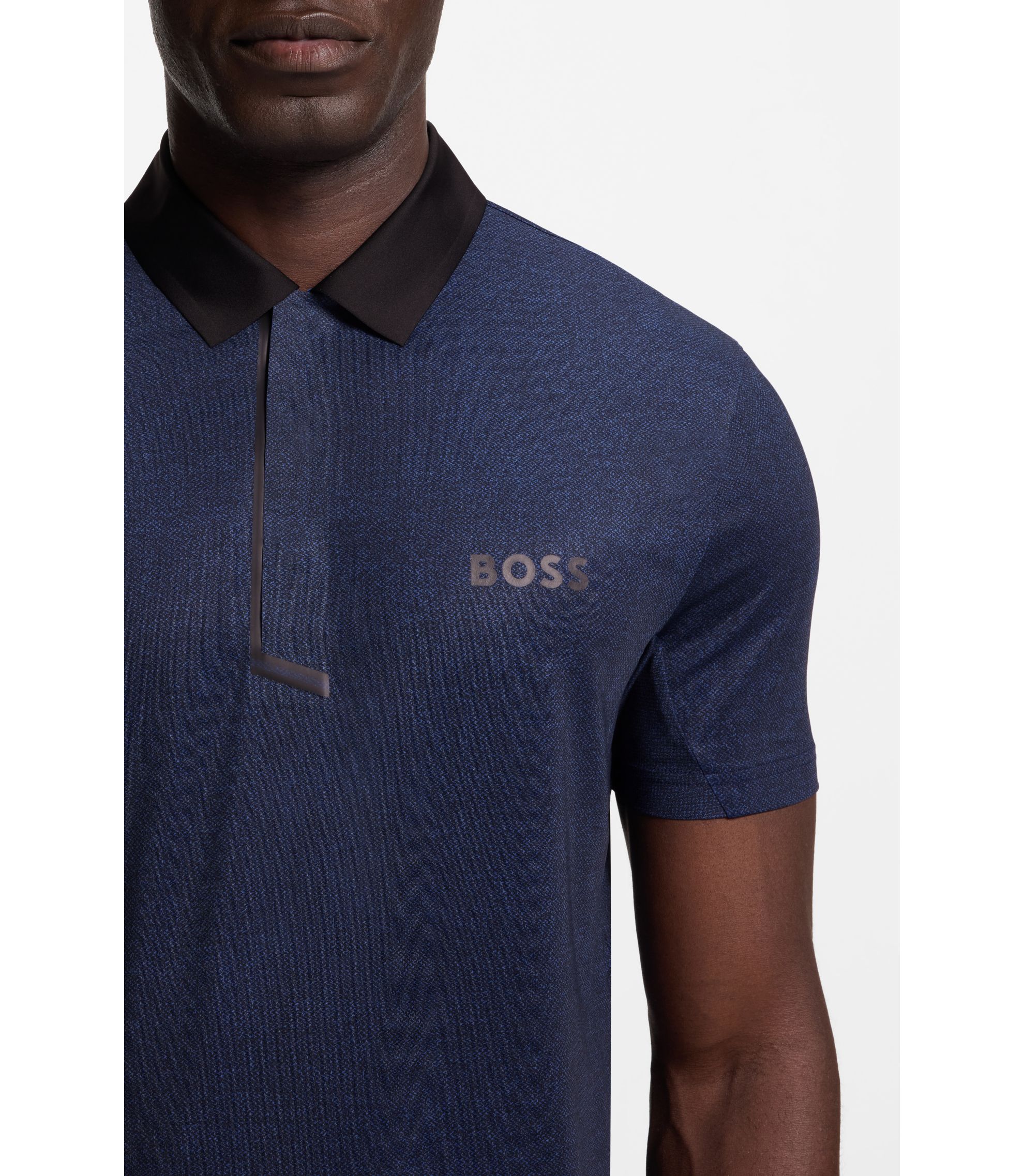 BOSS - Paddy polo shirt in quick-dry stretch jersey - Blue