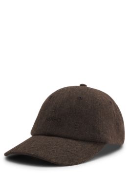 Casquette en twill &agrave; motif chevrons, Marron