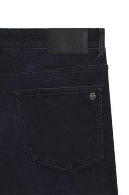 Delaware blue-black slim-fit jeans in soft-motion denim, Dark Blue