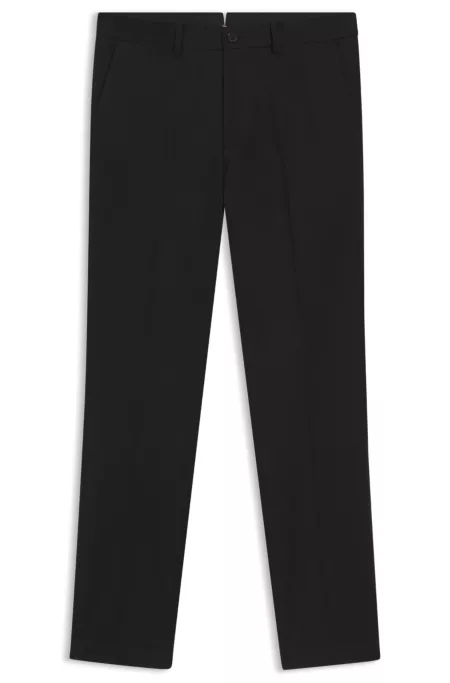 Slim-fit cotton-blend pants