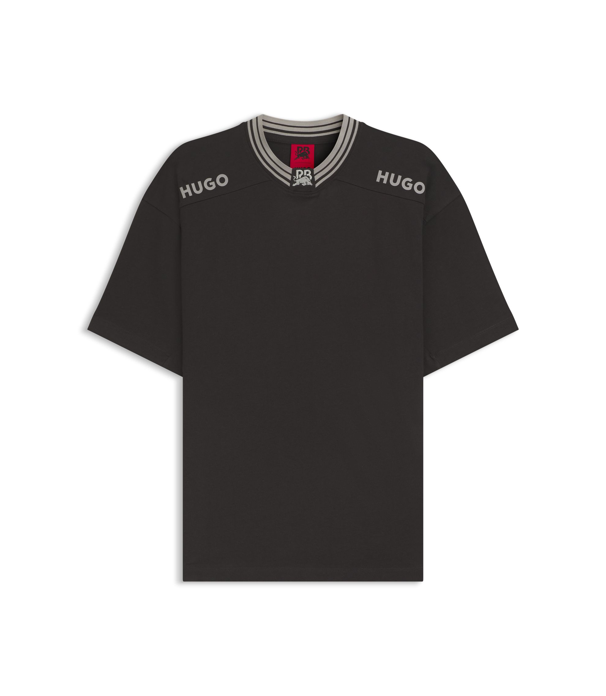 HUGO - HUGO x RB cotton T-shirt with logos and tipping