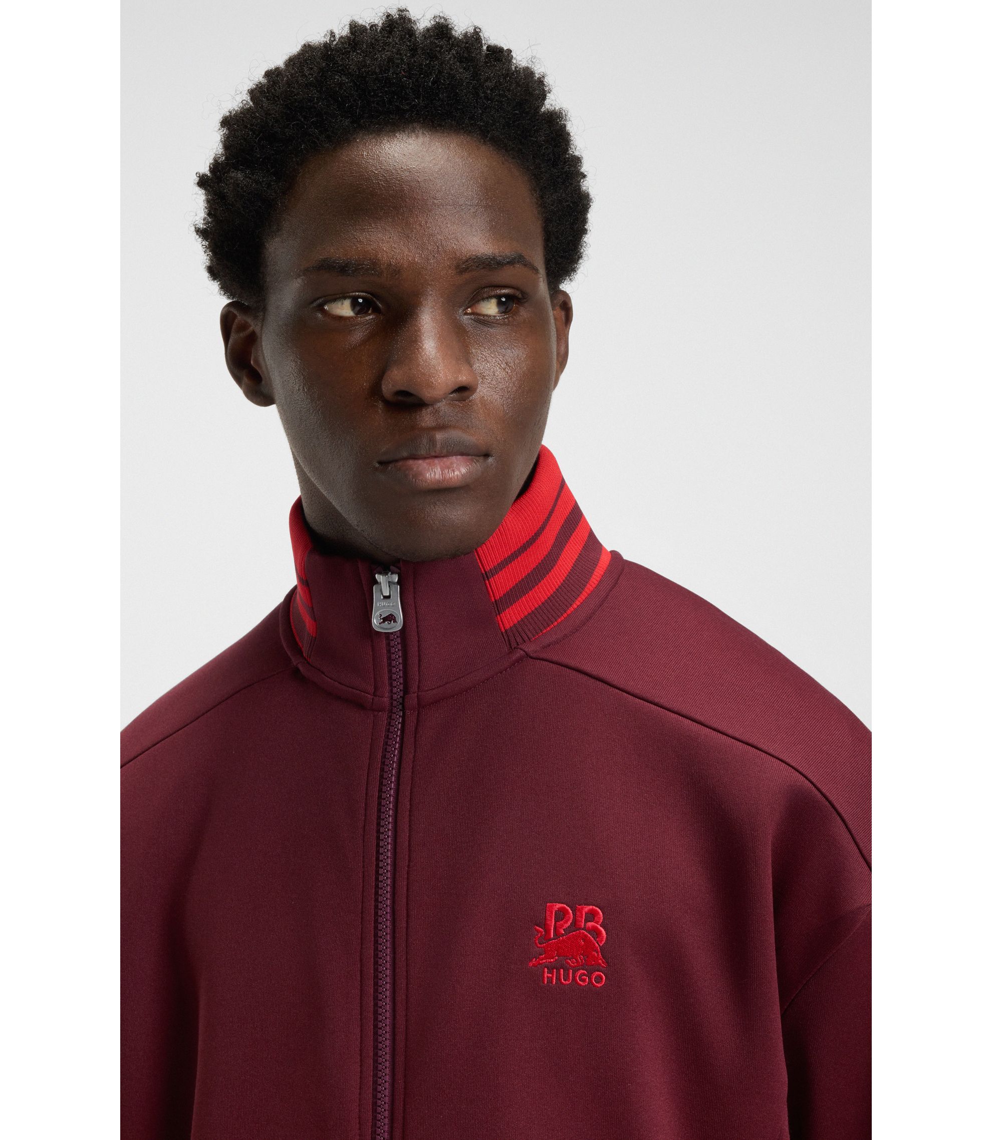 HUGO - HUGO x RB relaxed-fit sweatshirt with bull-graphic logo