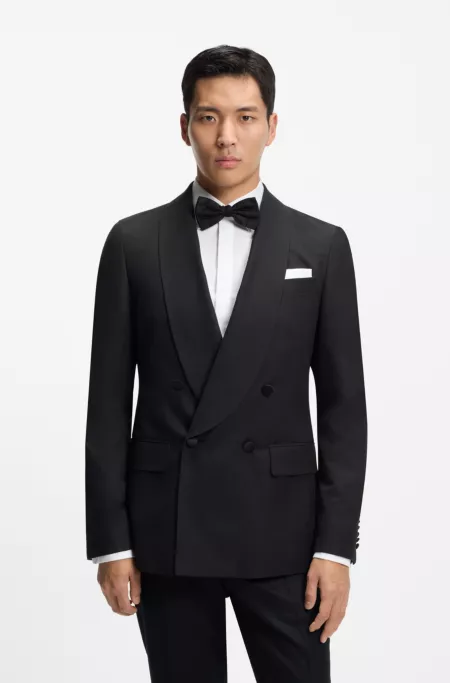 Tuxedo jacket in silk