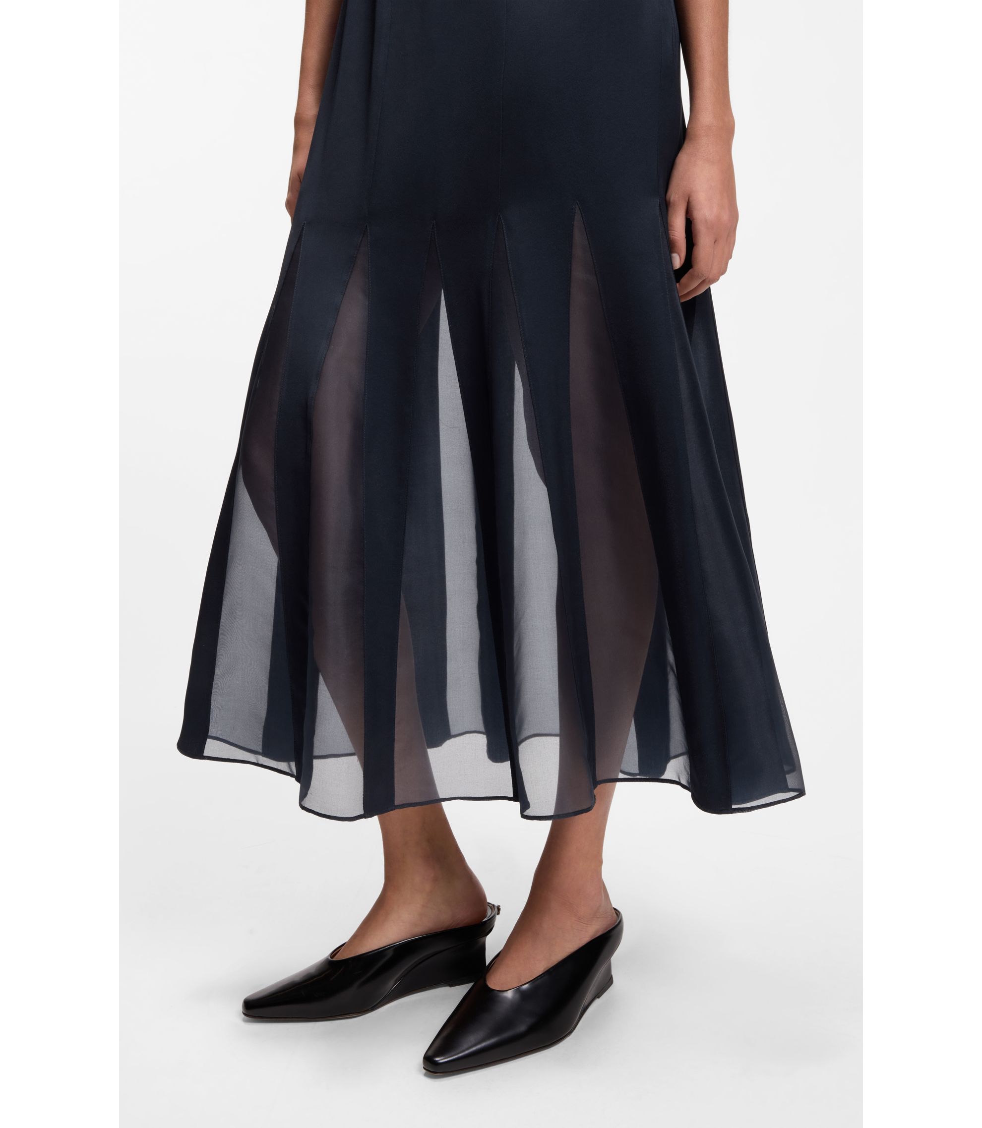hugo boss satin dress BOSS by Hugo Boss Women's Satin Skirt Knitted Dress