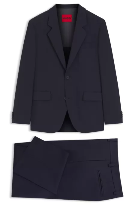 Two-piece modern-fit suit in stretch twill