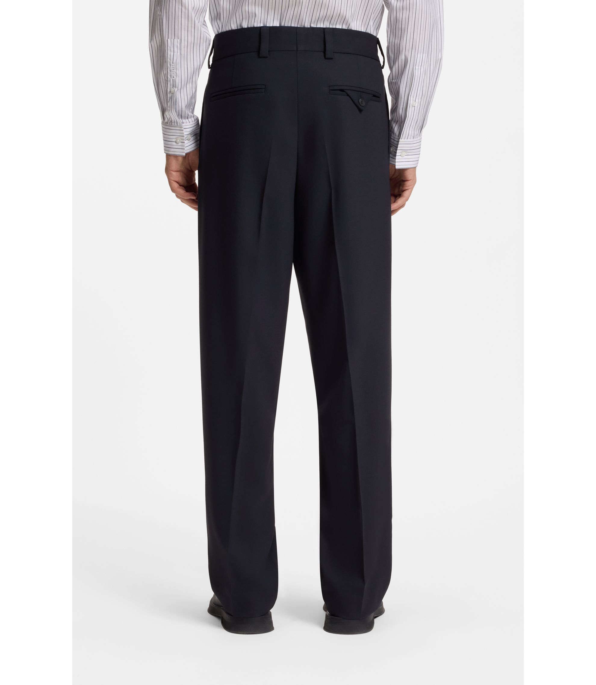HUGO - Two-piece modern-fit suit in stretch twill - Dark Blue