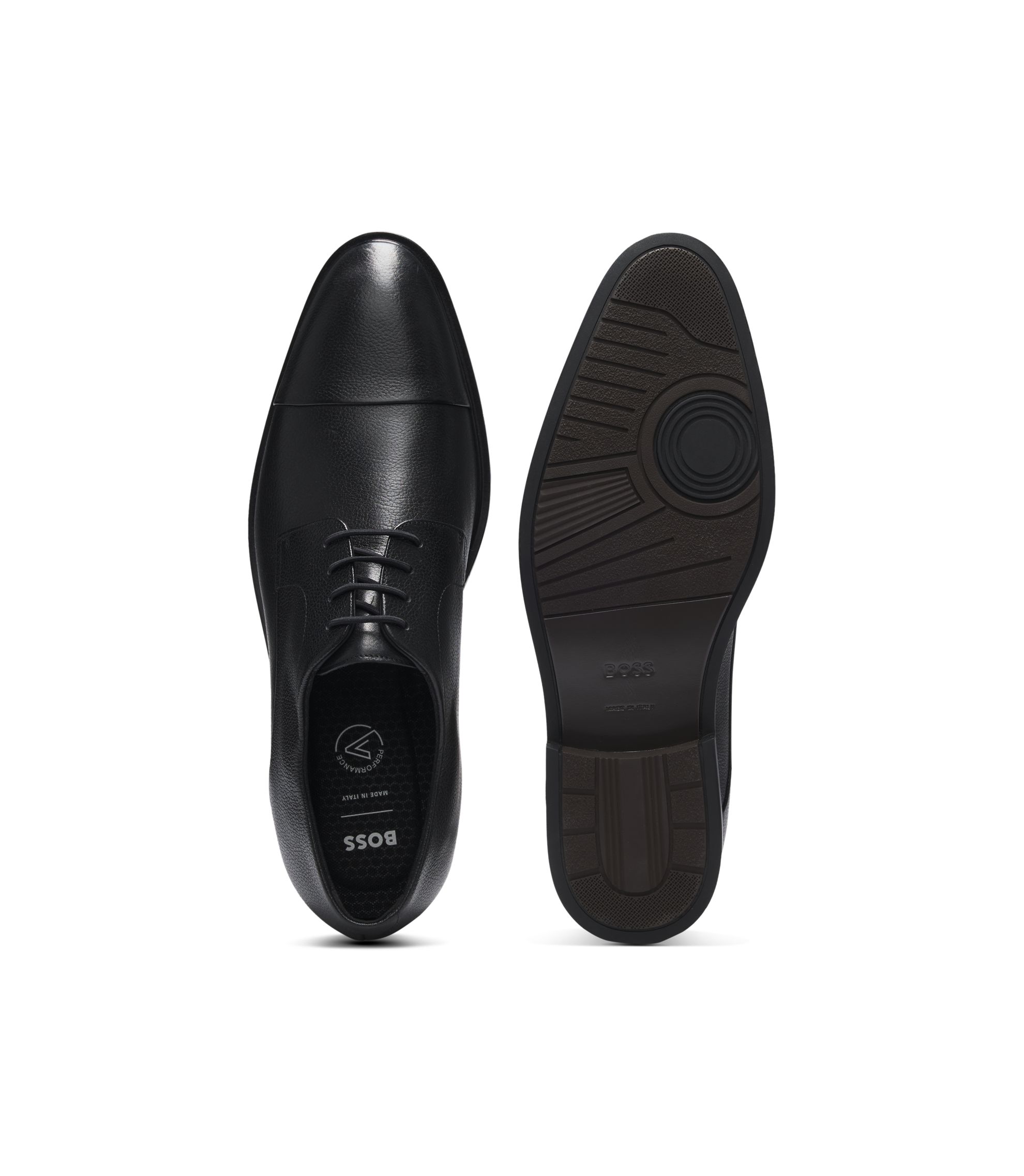 Hugo Boss Men\'s Blk Mitano Leather Derby 50190694 $ Sz  10 HUGO BOSS M Oxford Dress Shoes for Men for sale | eBay main image 2