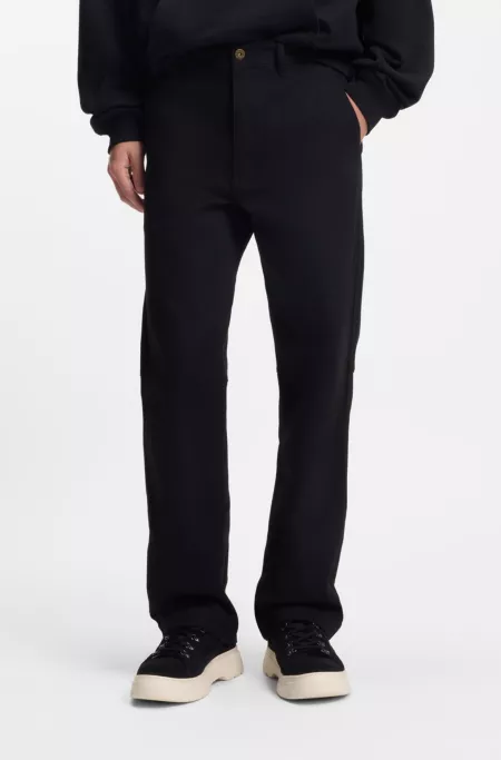 Regular-fit trousers in stretch-cotton canvas