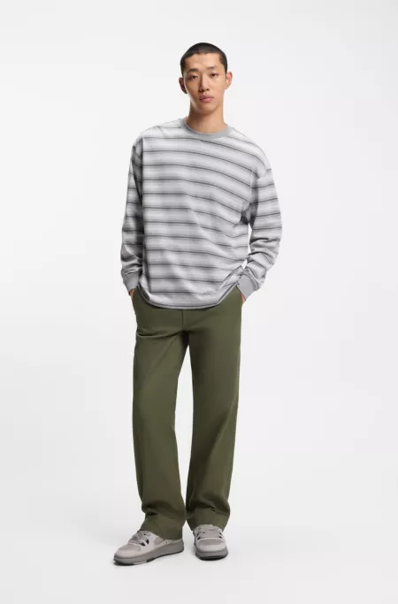 Regular-fit trousers in stretch-cotton canvas