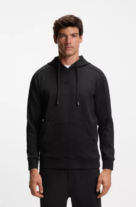 Quilted-jacquard hoodie in a regular fit