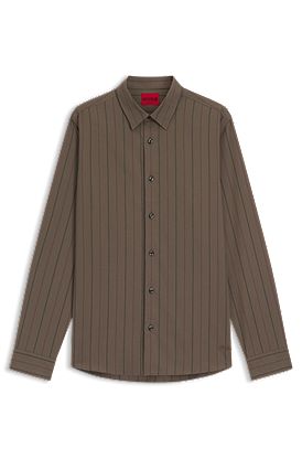 Relaxed-fit shirt in brushed cotton flannel
