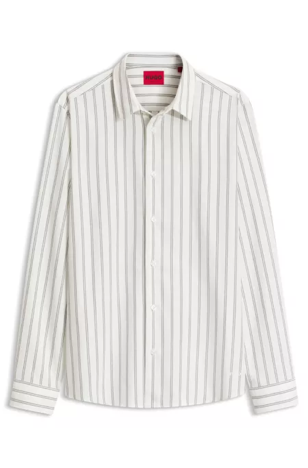 Relaxed-fit shirt in brushed cotton flannel