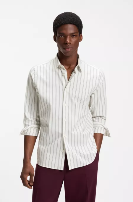 Relaxed-fit shirt in brushed cotton flannel