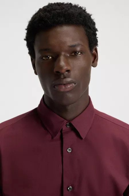 Relaxed-fit shirt in brushed cotton flannel