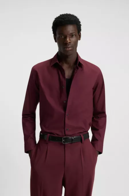 Relaxed-fit shirt in brushed cotton flannel