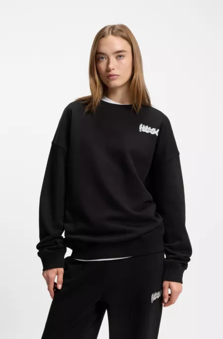 Logo-print sweatshirt in cotton terry