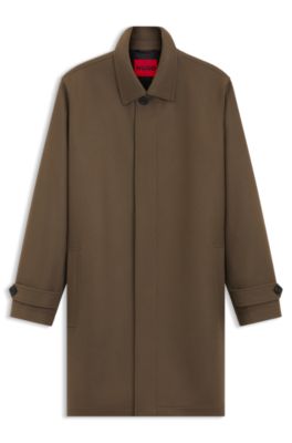 Car coat in a wool blend, Grey