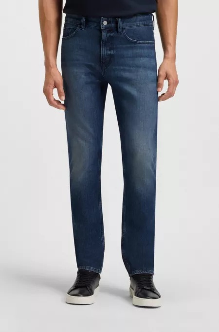 Delaware blue slim-fit jeans in mechanical-stretch denim