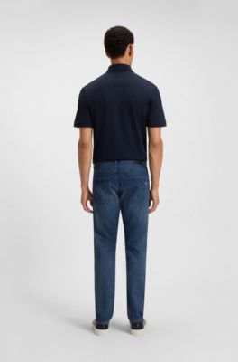 Delaware blue slim-fit jeans in mechanical-stretch denim, Dark Blue