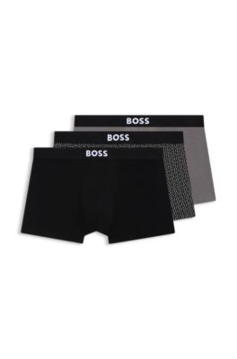 BOSS ONE paquete de tres calzoncillos de algod&oacute;n el&aacute;stico, Beige claro