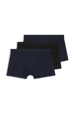 Paquete de tres calzoncillos de algodón elástico con logos