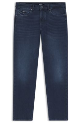 Delaware blue slim-fit jeans in knitted denim, Blue
