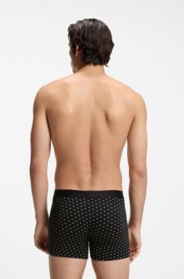 Three-pack of stretch-cotton boxer briefs, Light Beige