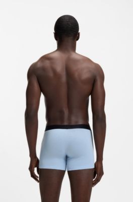 Three-pack of stretch-cotton boxer briefs, Light Blue