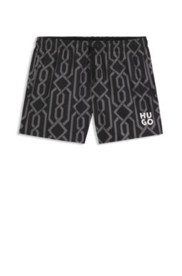 Swim shorts with all-over print, Patterned