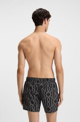 Swim shorts with all-over print, Patterned