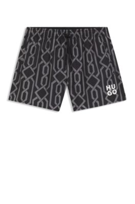 Swim shorts with all-over print, Patterned