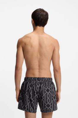 Swim shorts with all-over print, Patterned
