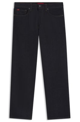 Regular-fit jeans in dark-blue denim, Dark Blue