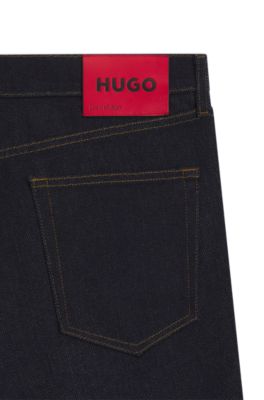 Regular-fit jeans in dark-blue denim, Dark Blue