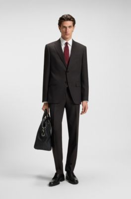 Easy-iron regular-fit shirt in stretch-cotton poplin, White