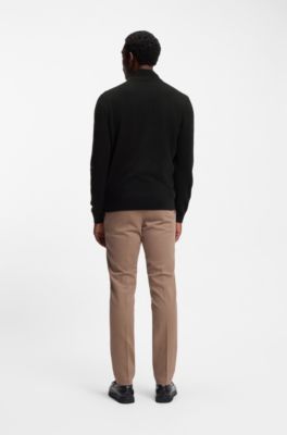 Cardigan zipp&eacute; en cachemire, Noir