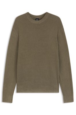Jersey regular fit con canal&eacute; de pana, Marr&oacute;n claro