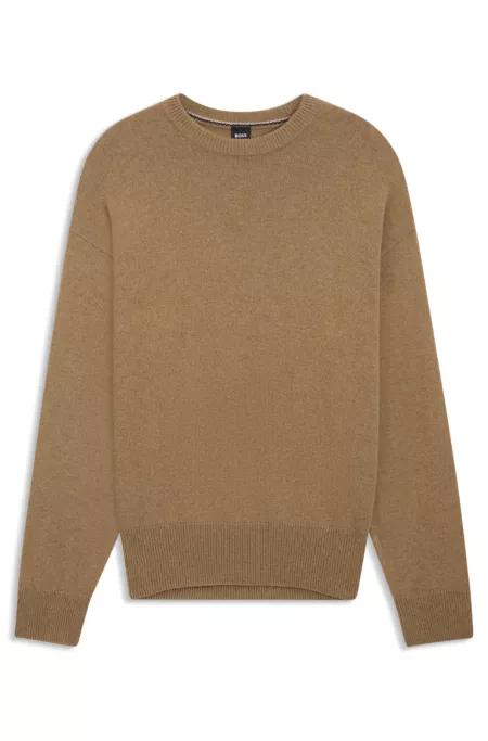 Virgin-wool sweater in a relaxed fit