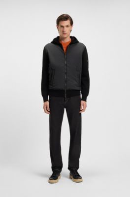 Sudadera con capucha BOSS x ASTON MARTIN de lana virgen, Negro