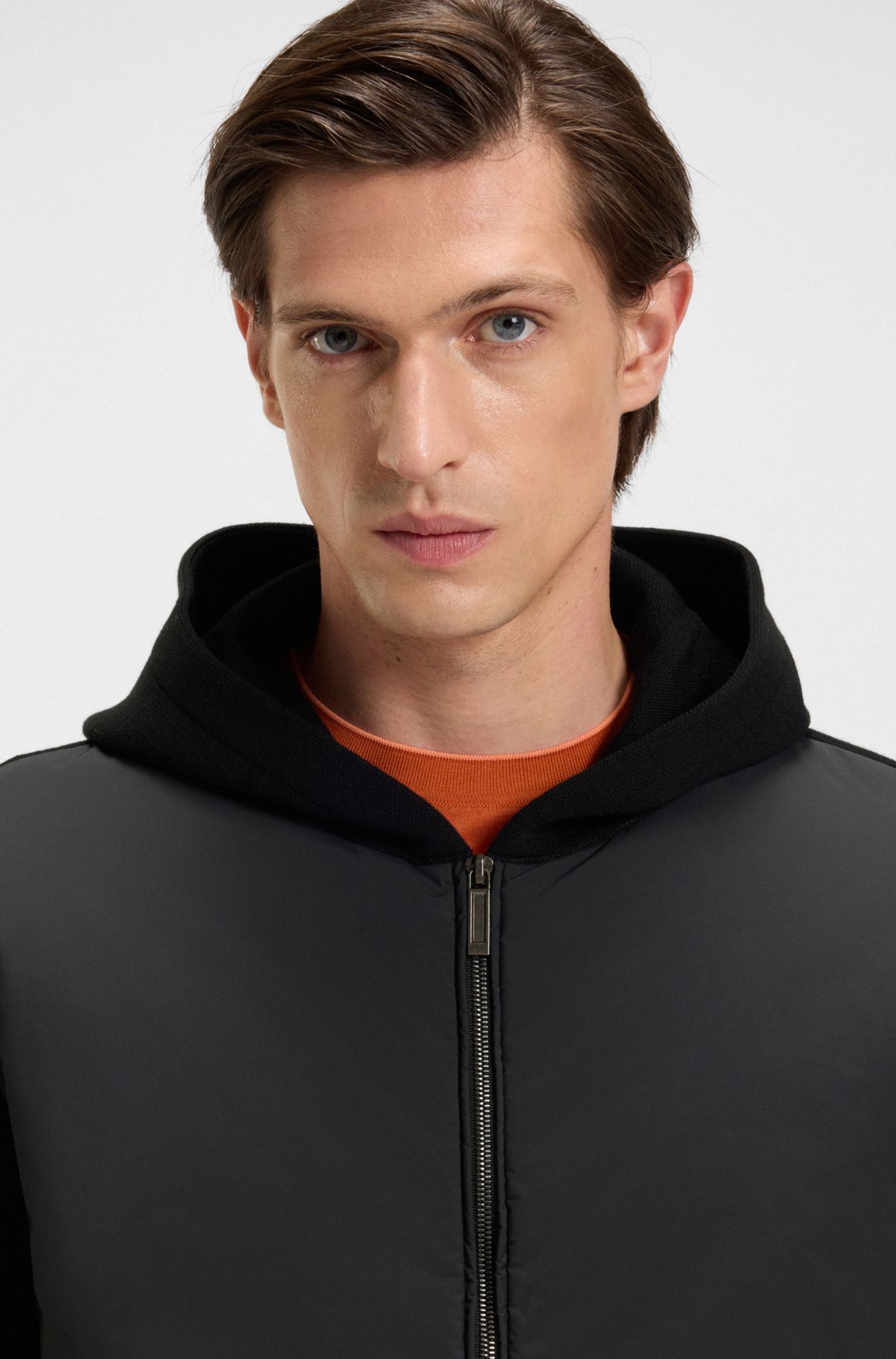 BOSS - BOSS x ASTON MARTIN zip-up hoodie in virgin wool - Black