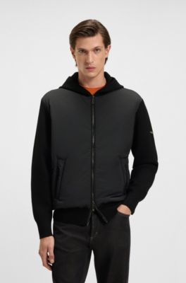 Sudadera con capucha BOSS x ASTON MARTIN de lana virgen, Negro