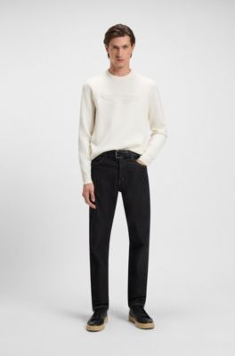 Pull en laine avec logo brod&eacute; BOSS&nbsp;x&nbsp;ASTON&nbsp;MARTIN, Blanc