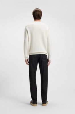 BOSS x ASTON MARTIN sweater with embroidered logo, White